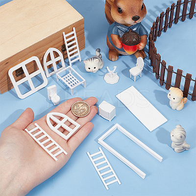 20pcs 9 styles Plastic Furniture Dollhouse Home Decorations DJEW-OC0001-45-1