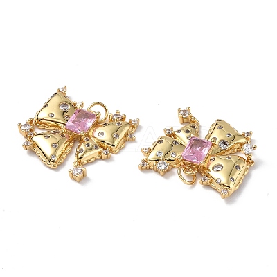Brass Micro Pave Cubic Zirconia Pendants KK-E068-VF293-1