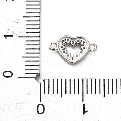 925 Sterling Silver Micro Pave Cubic Zirconia Connector Charms STER-U009-03P-02-1