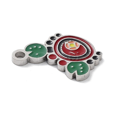 304 Stainless Steel Enamel Charms STAS-P339-18P-01-1