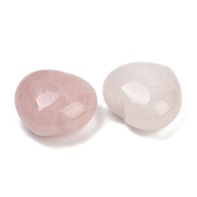 Heart Natural Rose Quartz Palm Stone G-C186-03H-1
