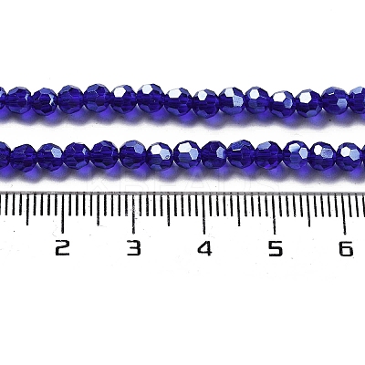 Electroplate Transparent Glass Beads Strands EGLA-A035-T4mm-A06-1