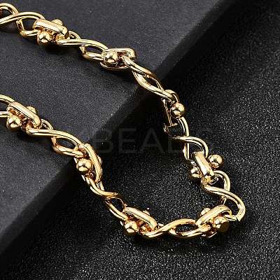 304 Stainless Steel Infinity Link Chain Bracelets for Women BJEW-K226-14B-G-1