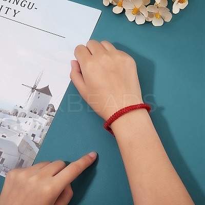 Nylon Threads Braided Bracelet BJEW-SW00058-3-1