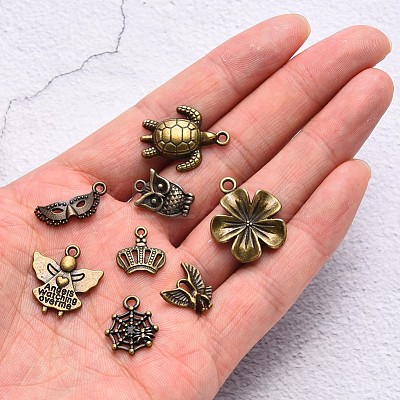 Tibetan Style Alloy Pendants TIBEP-YW0001-07AB-1