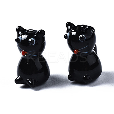 Handmade Bumpy Lampwork Beads Strands LAMP-Q031-003-1