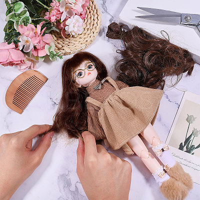 PP Doll Wig Long Curly Hair DIY-WH0591-249C-20-1