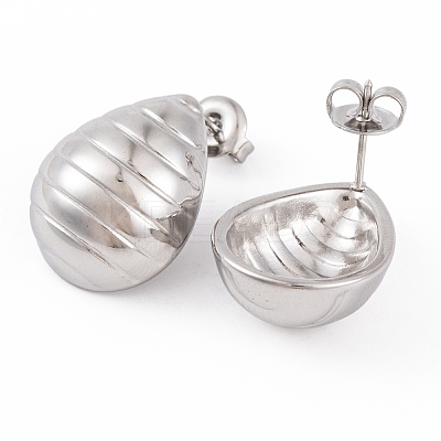 Non-Tarnish 304 Stainless Steel Stud Earrings for Women EJEW-A049-08P-1