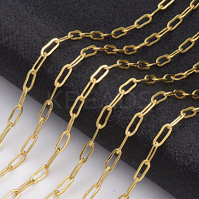 Brass Paperclip Chains X-CHC-S008-001A-G-1