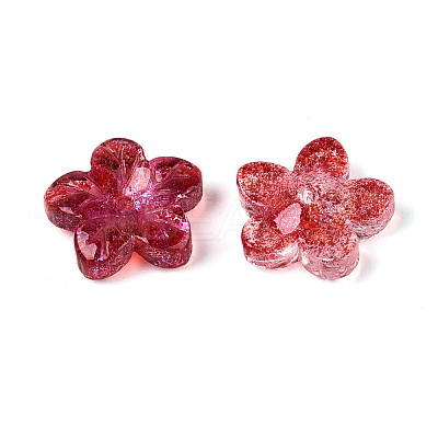 Baking Paint Transparent Glass Beads DGLA-N014-08A-05-1