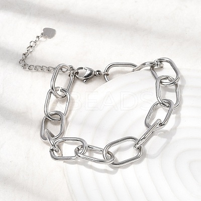 Brass Cable Chain Bracelets for Women BJEW-H639-07P-1