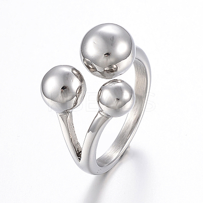 Tarnish Resistant 304 Stainless Steel Finger Rings RJEW-H125-12G-1