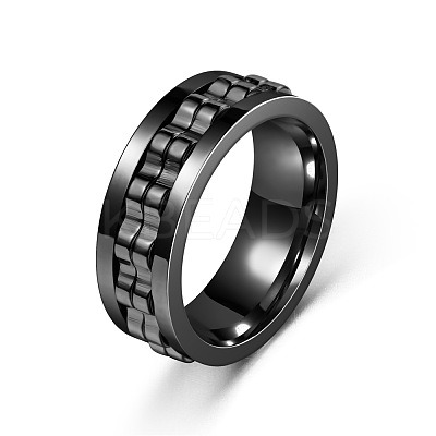 304 Stainless Steel Gear Rotatable Finger Rings FS-WGAD37A-29-1