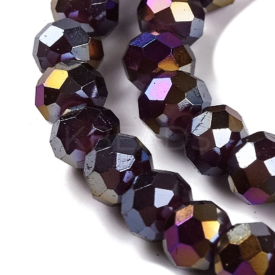 Baking Electroplate Glass Beads Strands DGLA-A039-J10mm-B22-1