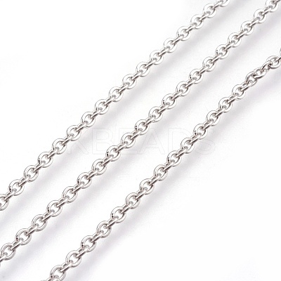 Tarnish Resistant 304 Stainless Steel Cable Chains CHS-R002-0.6mm-1