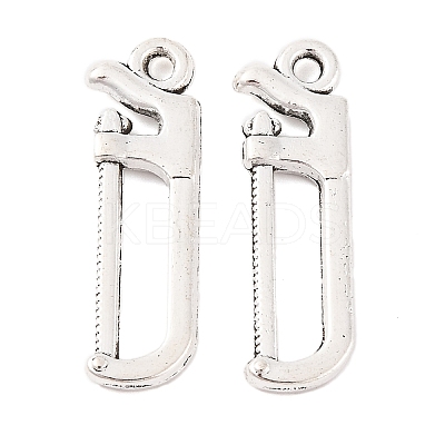 Saw Tibetan Style Zinc Alloy Pendants X-TIBEP-R334-185AS-RS-1
