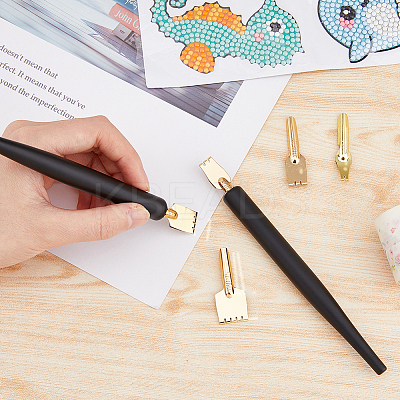 5Pcs Brass Fourtain Pen Nibs AJEW-FH0002-75-1