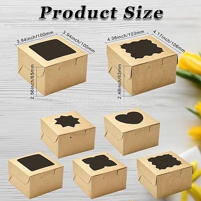 30Pcs 5 Styles Paper Bakery Boxes CON-CJ0001-30-1