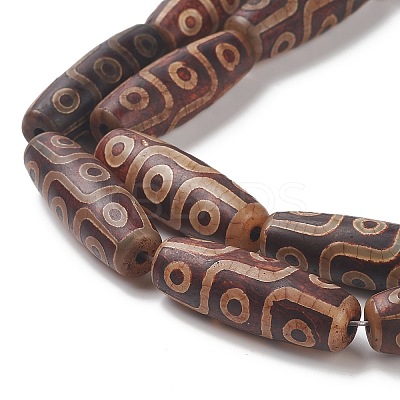 Tibetan Style 9-Eye dZi Beads Strands G-O057-05A-1