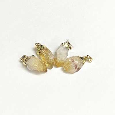 Natural Raw Rough Citrine Pendants G-M040-M08-1