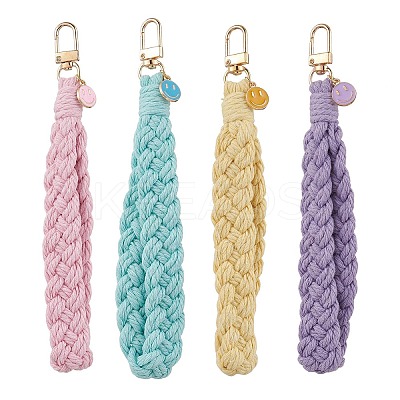 Handmade Woven Cotton Pendant Decorations HJEW-JM02797-1