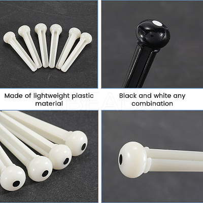 41Pcs 7 Styles Plastic Guitar String Pins Set AJEW-CN0004-47-1