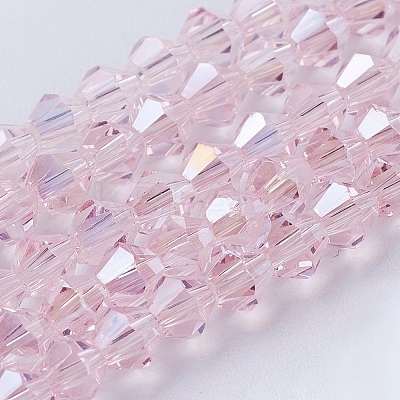 Transparent Electroplate Glass Beads Strands LS-EGLA-A039-T3mm-B26-1