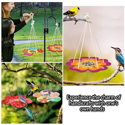 2 Sets Flower DIY Wooden Bird Feeder DIY-CJ0002-55-1