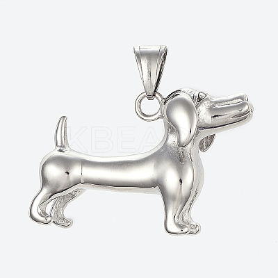 Tarnish Resistant 304 Stainless Steel Puppy Pendants LS-STAS-G175-19P-1