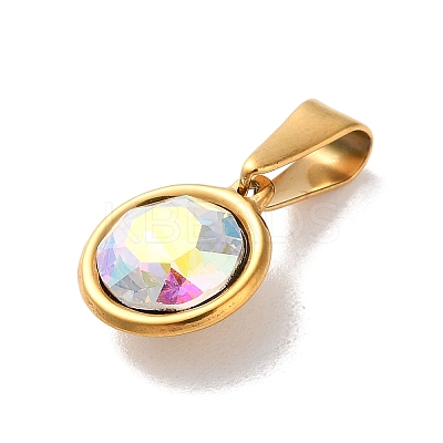 PVD Vacuum Plating 304 Stainless Steel Pendants STAS-C107-04G-05-1