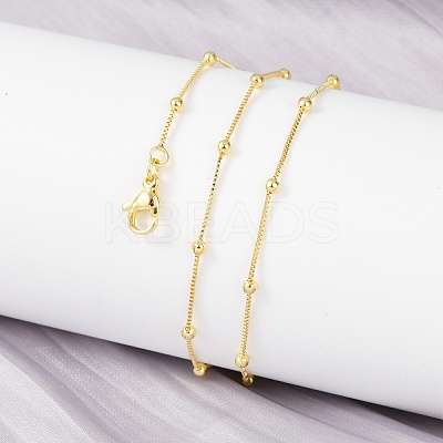 Brass Satellite Chains Necklace for Women X-NJEW-P265-05G-1