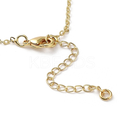 Brass Micro Pave Cubic Zirconia Pendants Necklace NJEW-I125-01B-1