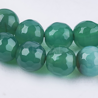 Natural Agate Round Beads Strand G-L084-6mm-M-1