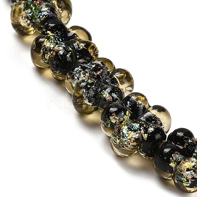 Handmade Dichroic Foil Glass Beads Strands DICH-U001-04A-1