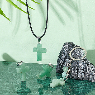 16Pcs Religion Natural Green Aventurine Pendants G-UN0001-08A-1