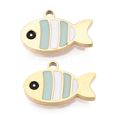 Ion Plating(IP) 316L Surgical Stainless Steel Charms STAS-D035-01B-G-02-1