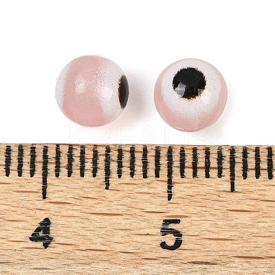 Luminous & Printed Opaque Acrylic Beads LACR-G050-01C-1