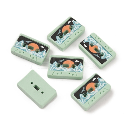 Retro Opaque Resin Cabochons FIND-CJC0004-25A-1