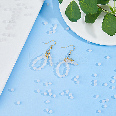 2 Strands Natural White Jade Beads Strands G-DC0001-49-1