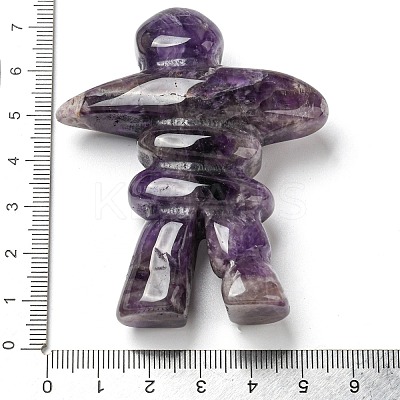 Natural Amethyst Carved Healing Human Shape Figurines DJEW-D012-03A-1