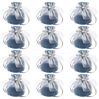 12Pcs Velvet Jewelry Drawstring Gift Bags TP-NB0001-30D-1