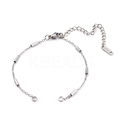 Tarnish Resistant 304 Stainless Steel Cable Chains Bracelets Making AJEW-JB00900-01-1
