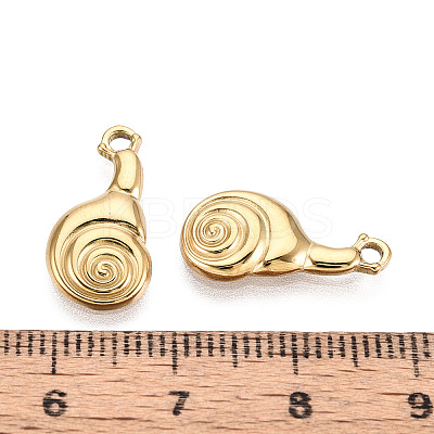 304 Stainless Steel Snail Pendants STAS-T069-03G-1
