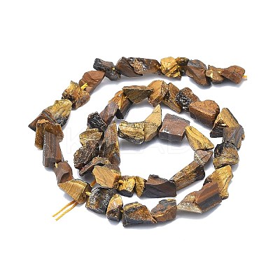 Raw Rough Natural Tiger Eye Beads Strands G-I279-B18-1