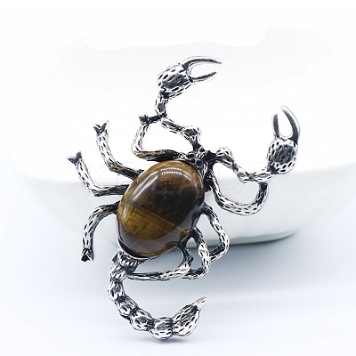 Natural Tiger Eye Big Pendants PW-WGB167E-02-1