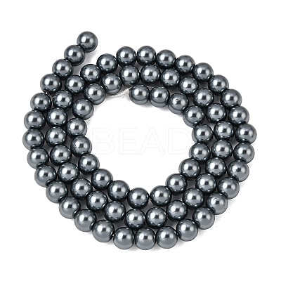 Eco-Friendly Dyed Glass Pearl Round Beads Strands HY-A002-6mm-RB077-1