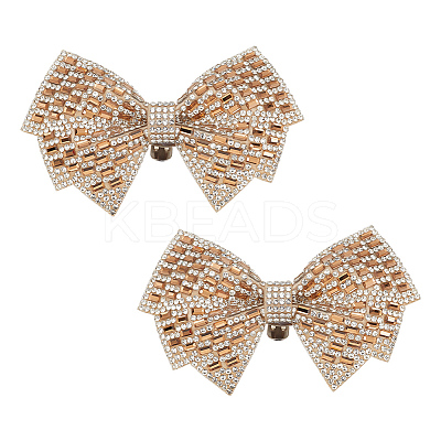 Bowknot Rhinestone Shoe Decoration DIY-WH0430-522A-1