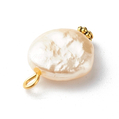 ABS Plastic Imitation Pearl Beads Pendant PALLOY-JF00834-1