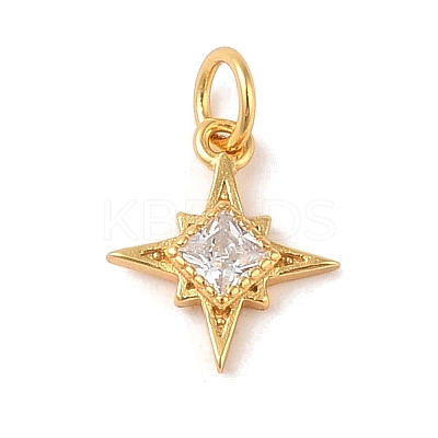 925 Sterling Silver Pave Clear Cubic Zirconia Star Charms STER-K181-01C-G-1