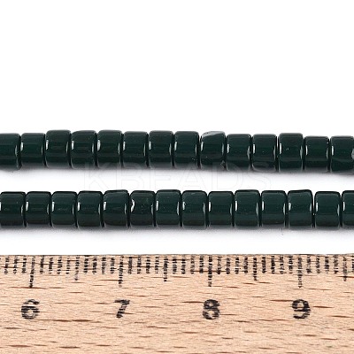 Opaque Solid Color Glass Beads Strands GLAA-N026-2x4mm-10-1